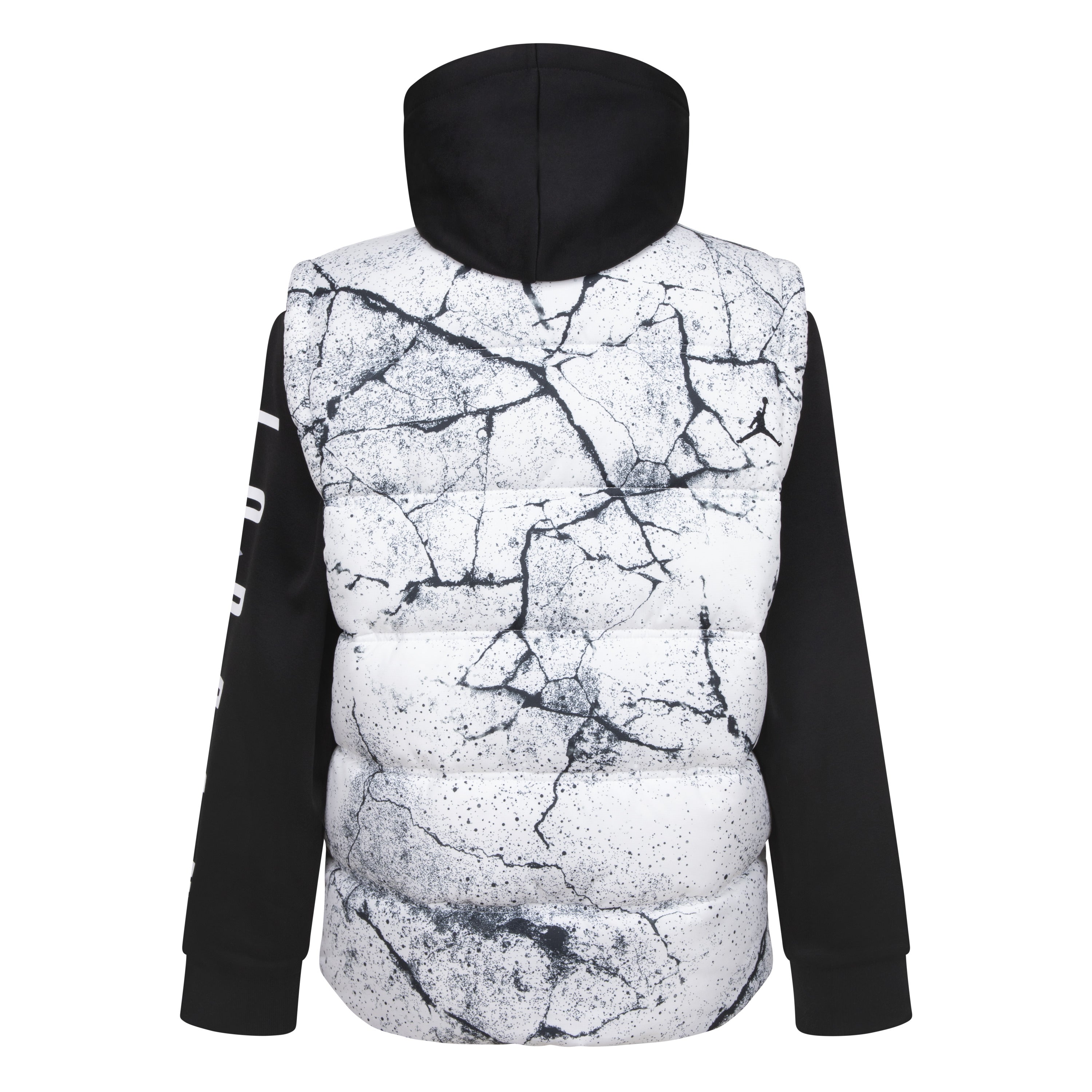 JORDAN YOUTH KIDS' 2 FER JORDAN WHITE & BLACK VEST HOODIE JACKET (YOUTH SIZE S-XL)