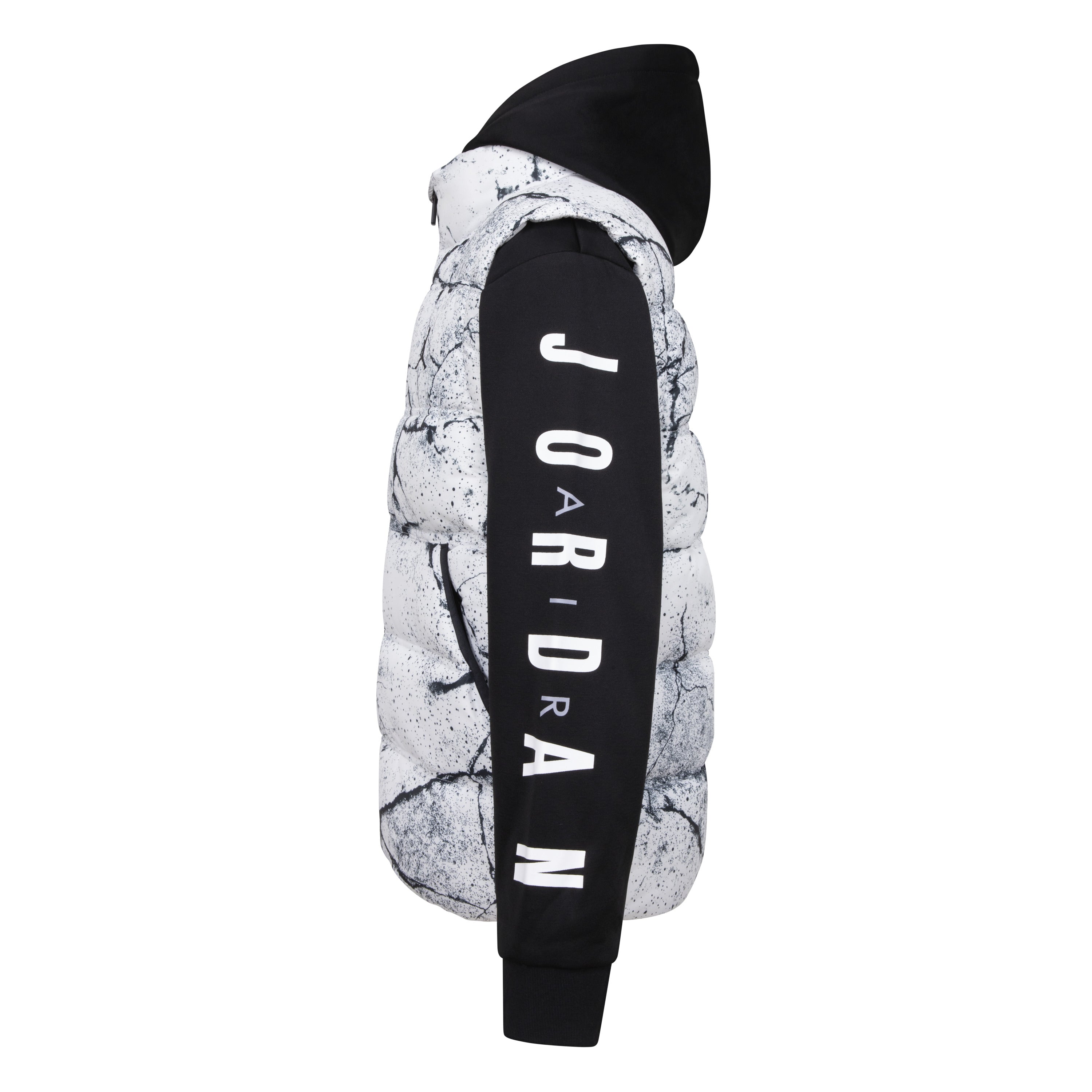JORDAN YOUTH KIDS' 2 FER JORDAN WHITE & BLACK VEST HOODIE JACKET (YOUTH SIZE S-XL)