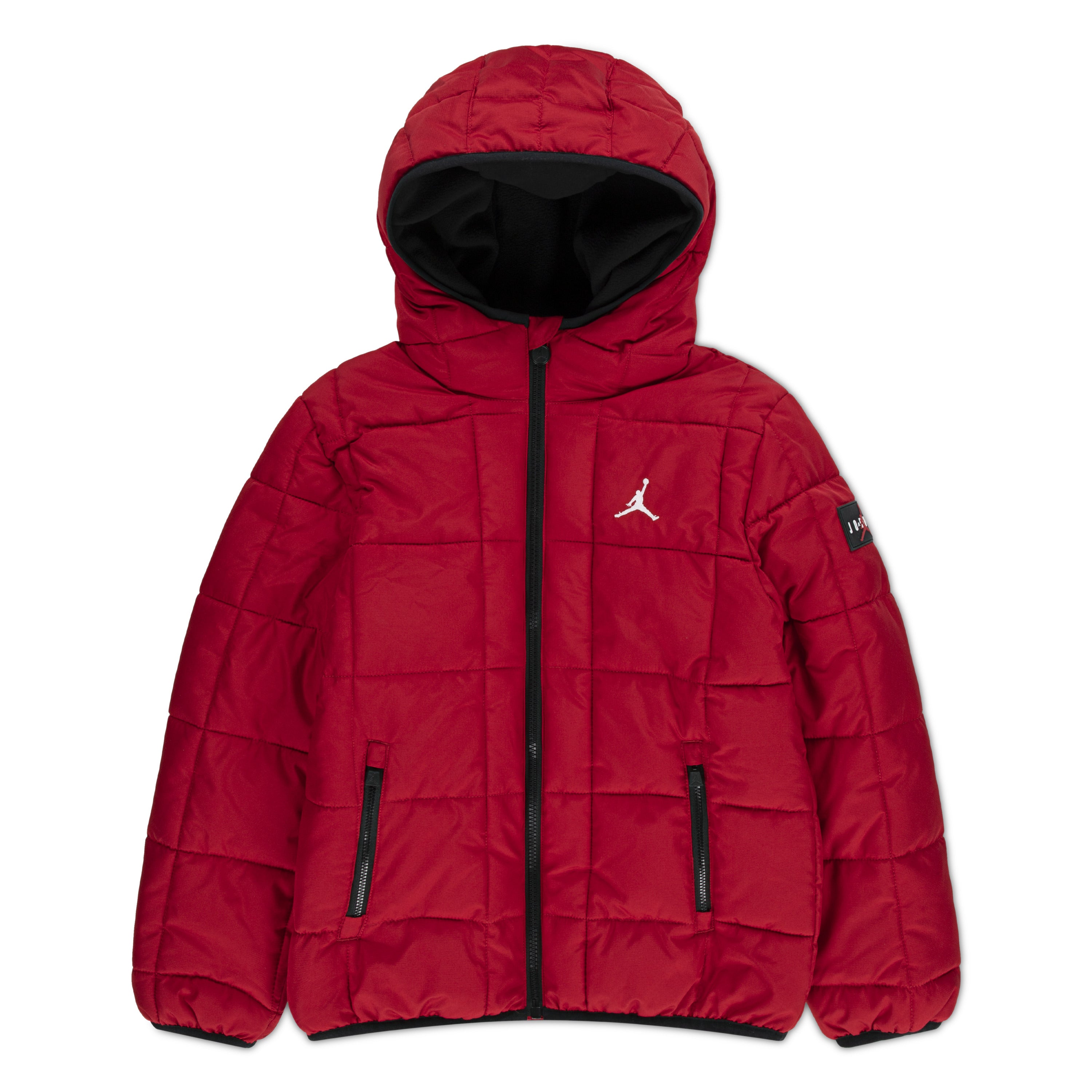 JORDAN ESSENTIAL BOYS MIDWEIGHT RED PUFFER JACKET (SIZE 4-7 YEARS)