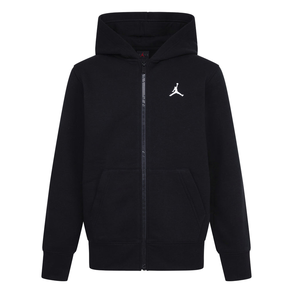 JORDAN KIDS MJ BROOKLYN FLEECE ZIP-UP HOODIE (BLACK SIZE 4-7Y)