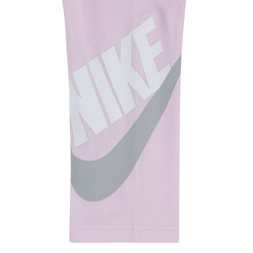 NIKE TODDLER GIRLS' LONG SLEEVE TOP & LEGGING SET (GREY/PINK SIZE 2T-4T)