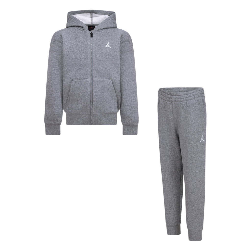 JORDAN KIDS MJ BROOKLYN FLEECE HOODIE SET (GREY SIZE 4-7Y)