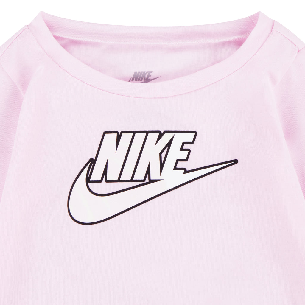 NIKE TODDLER GIRLS' LONG SLEEVE TOP & LEGGING SET (PINK/BLACK SIZE 2T-4T)