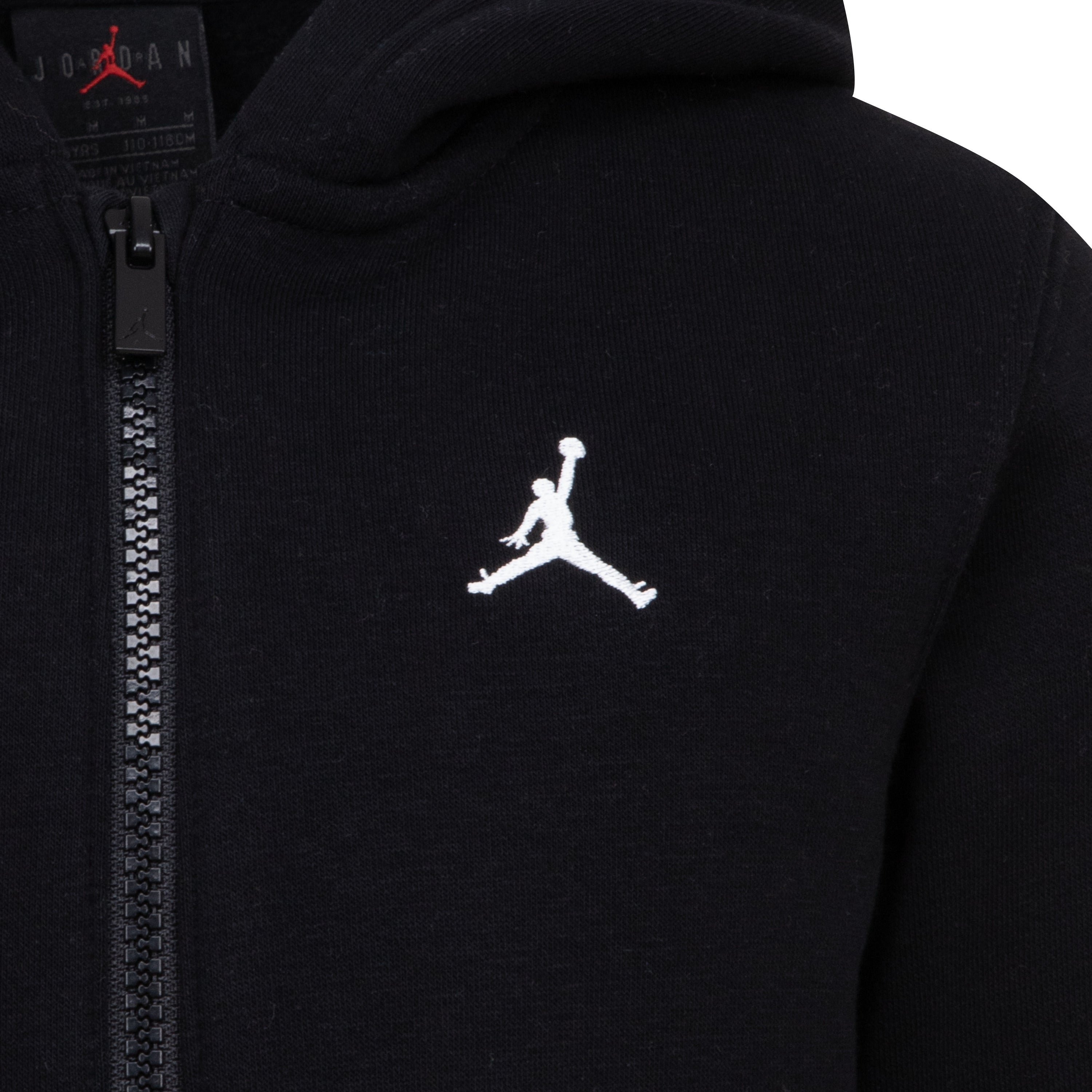 JORDAN YOUTH KIDS ZIP-UP HOODIE & JOGGER SET (BLACK SIZE S-XL)