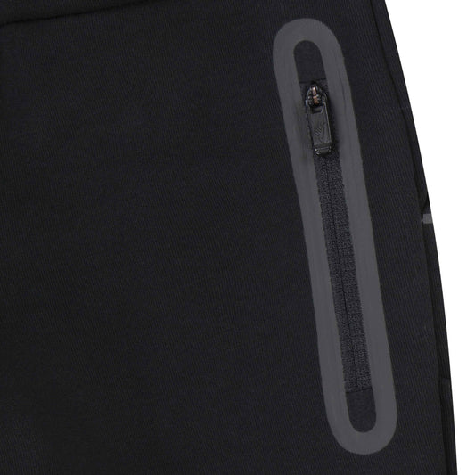 NIKE SPORTSWEAR TODDLERS' TECH FLEECE FULL ZIP ALL BLACK HOODIE & JOGGER SET (SIZE 2T-4T)