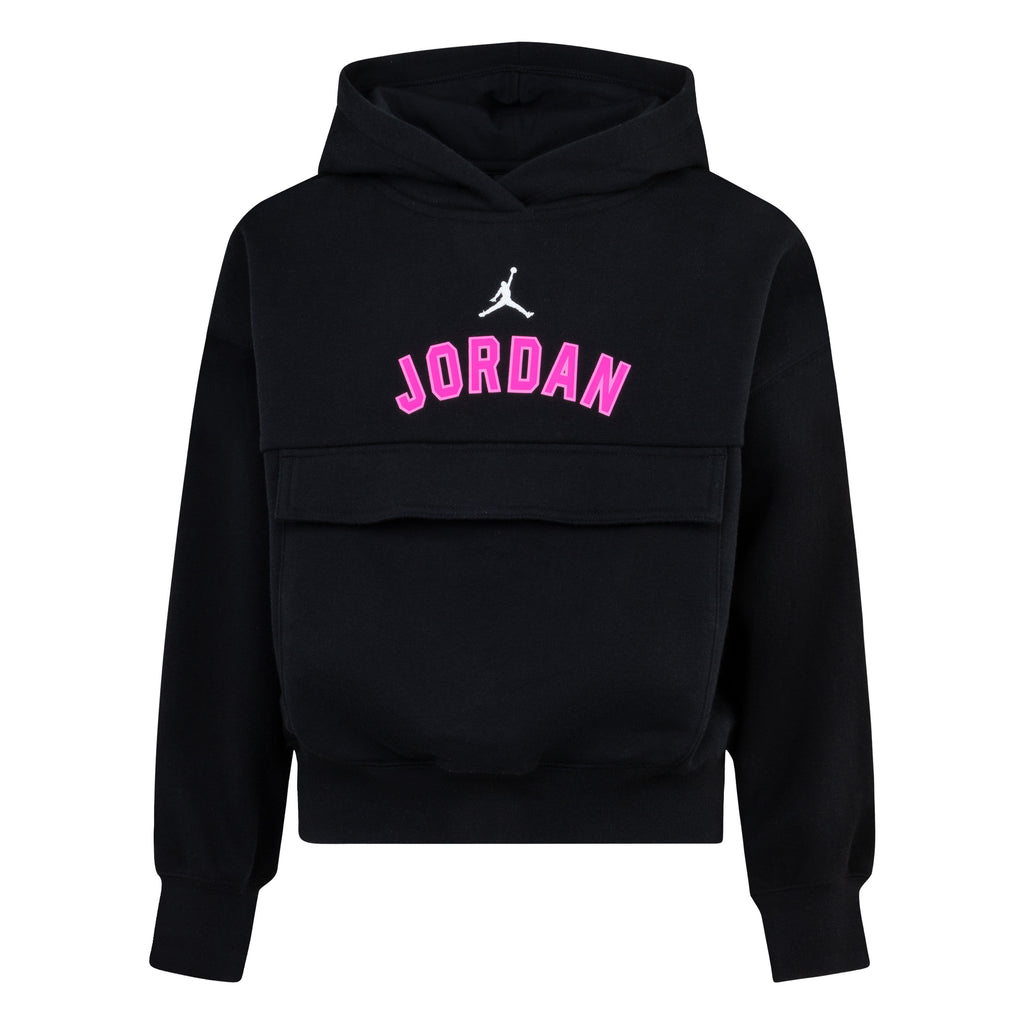 JORDAN YOUTH GIRLS Y2K PULLOVER HOODIE SET (BLACK/PINK SIZE S-XL)