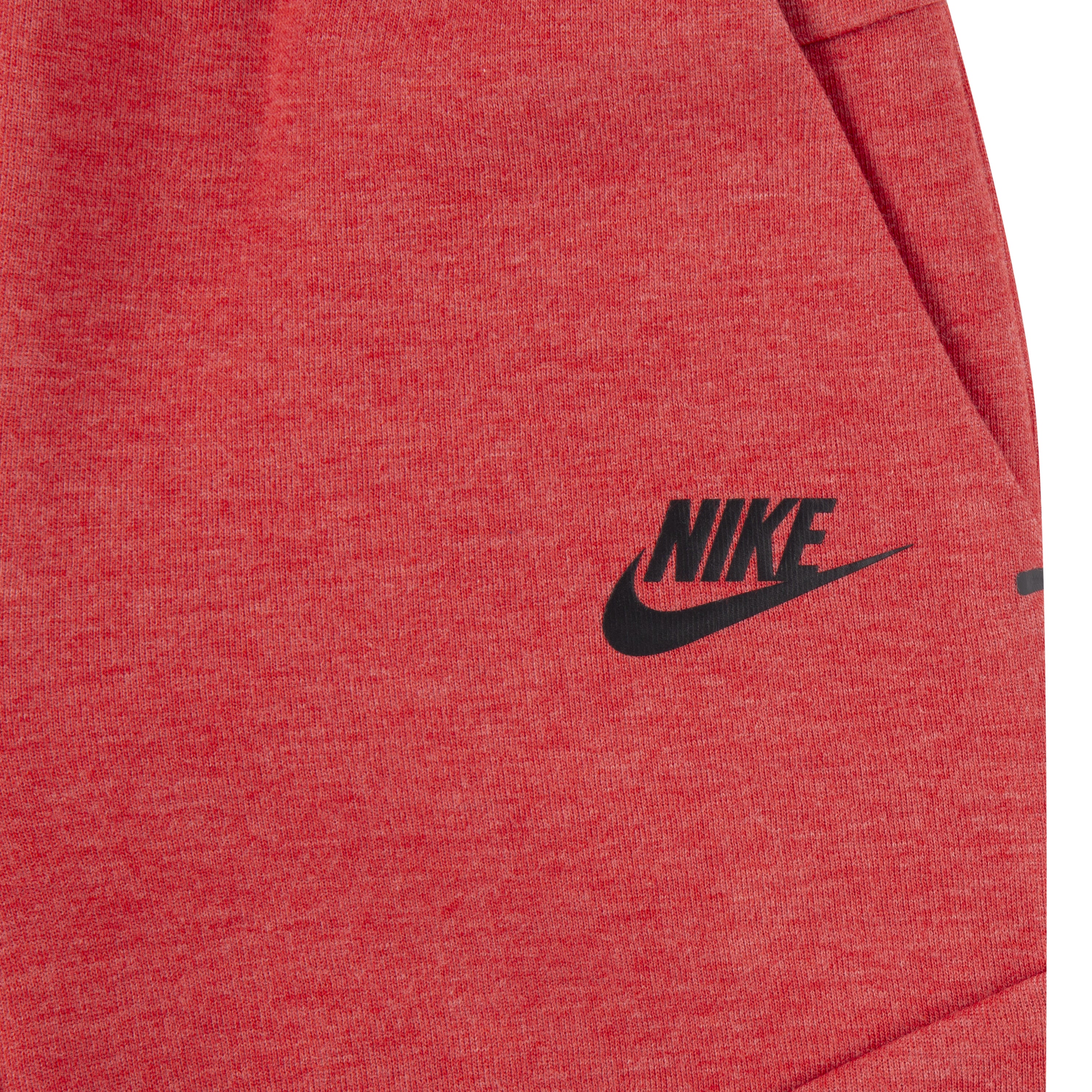 NIKE SPORTSWEAR TODDLERS' TECH FLEECE FULL ZIP LIGHT UNIVERSITY HEATHER RED HOODIE & JOGGER SET (SIZE 2T-4T)