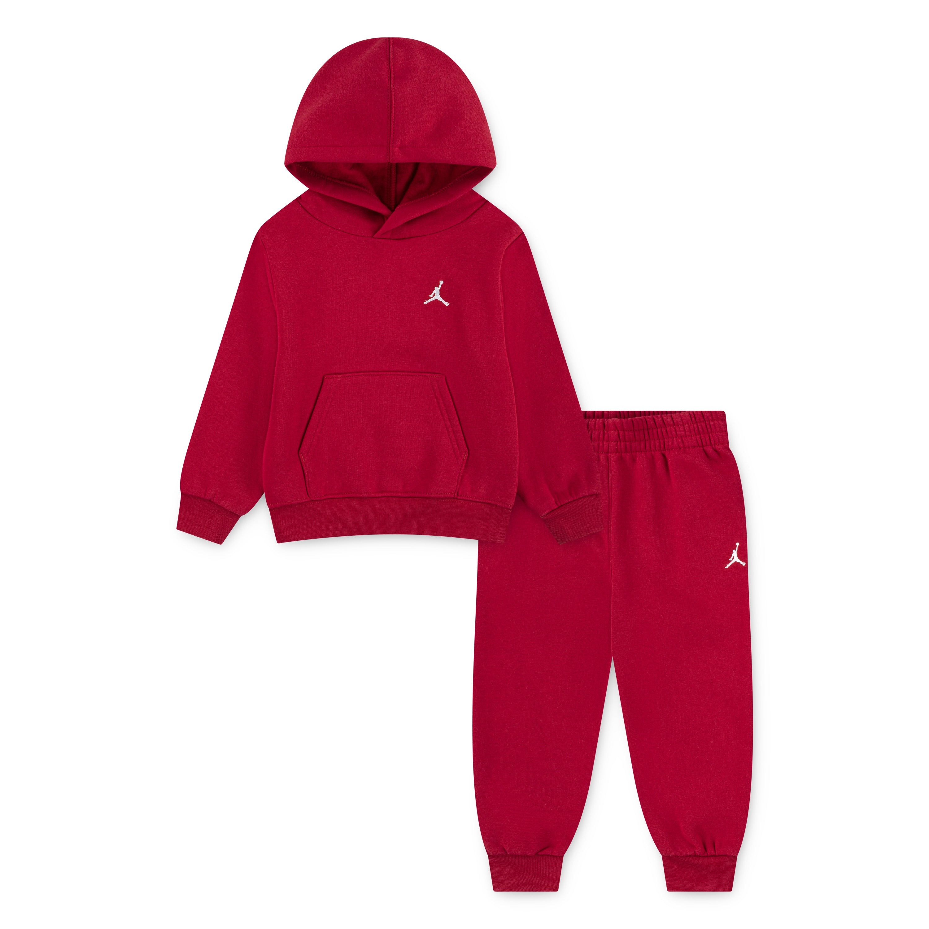 JORDAN TODDLER BOYS' MJ BROOKLYN FLEECE 2-PIECE RED HOODIE & JOGGER SET (SIZE 2T-4T)