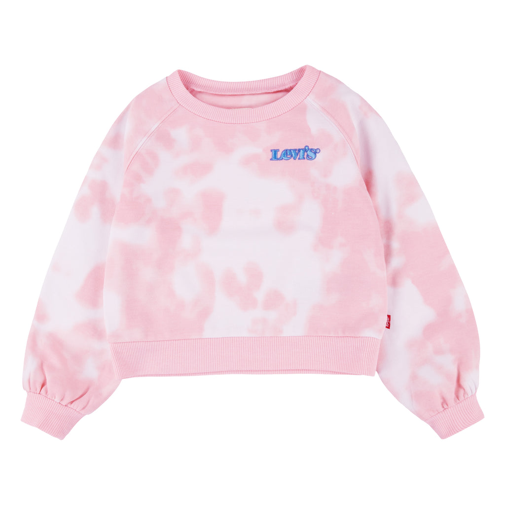 LEVI'S LITTLE GIRLS' 2 PIECE CREWNECK & JOGGER SET (PINK SIZE 4-6X)