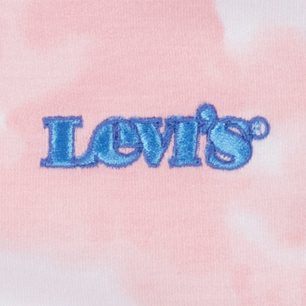 LEVI'S LITTLE GIRLS' 2 PIECE CREWNECK & JOGGER SET (PINK SIZE 4-6X)