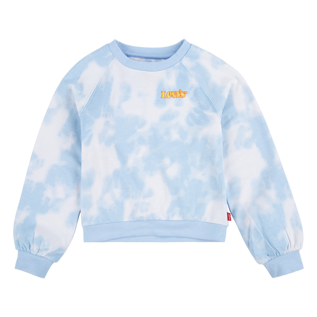 LEVI'S LITTLE GIRLS' 2 PIECE CREWNECK & JOGGER SET (BLUE SIZE 4-6X)