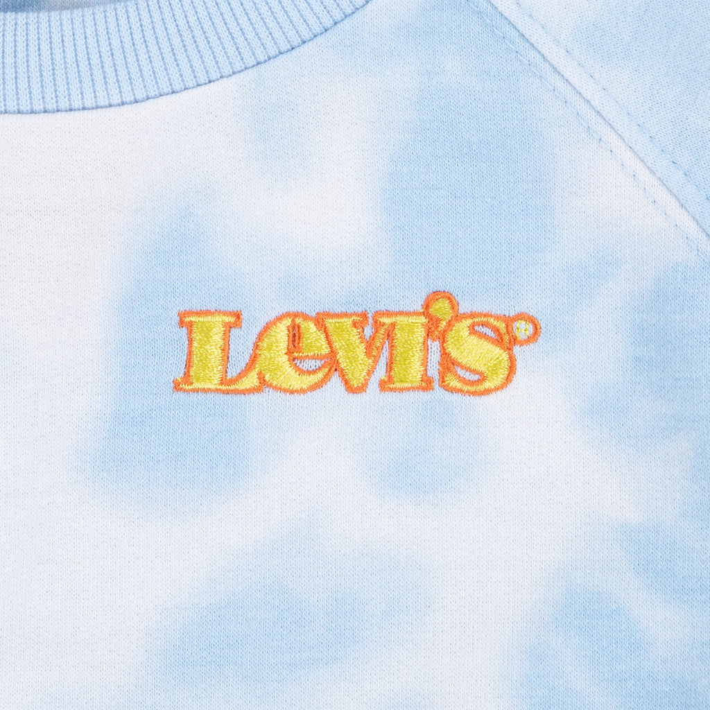 LEVI'S LITTLE GIRLS' 2 PIECE CREWNECK & JOGGER SET (BLUE SIZE 4-6X)