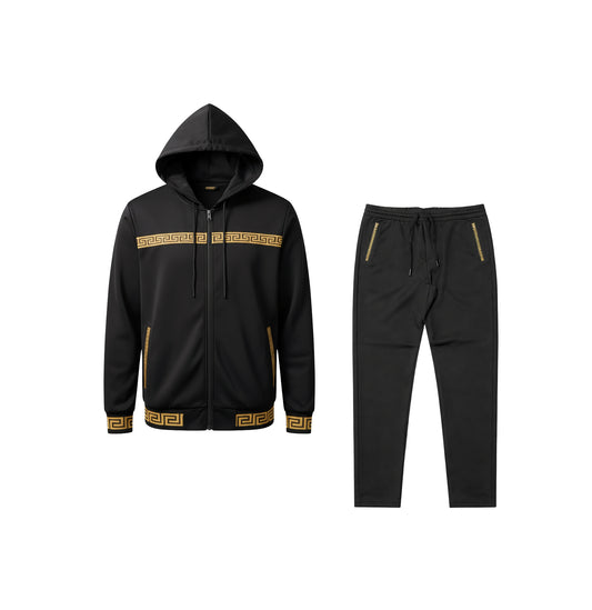 2 PCS VIP TRACKSUIT (BLACK & GOLD)