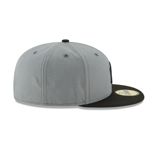 5950 YANKEES BLACK ON GREY FITTED HAT
