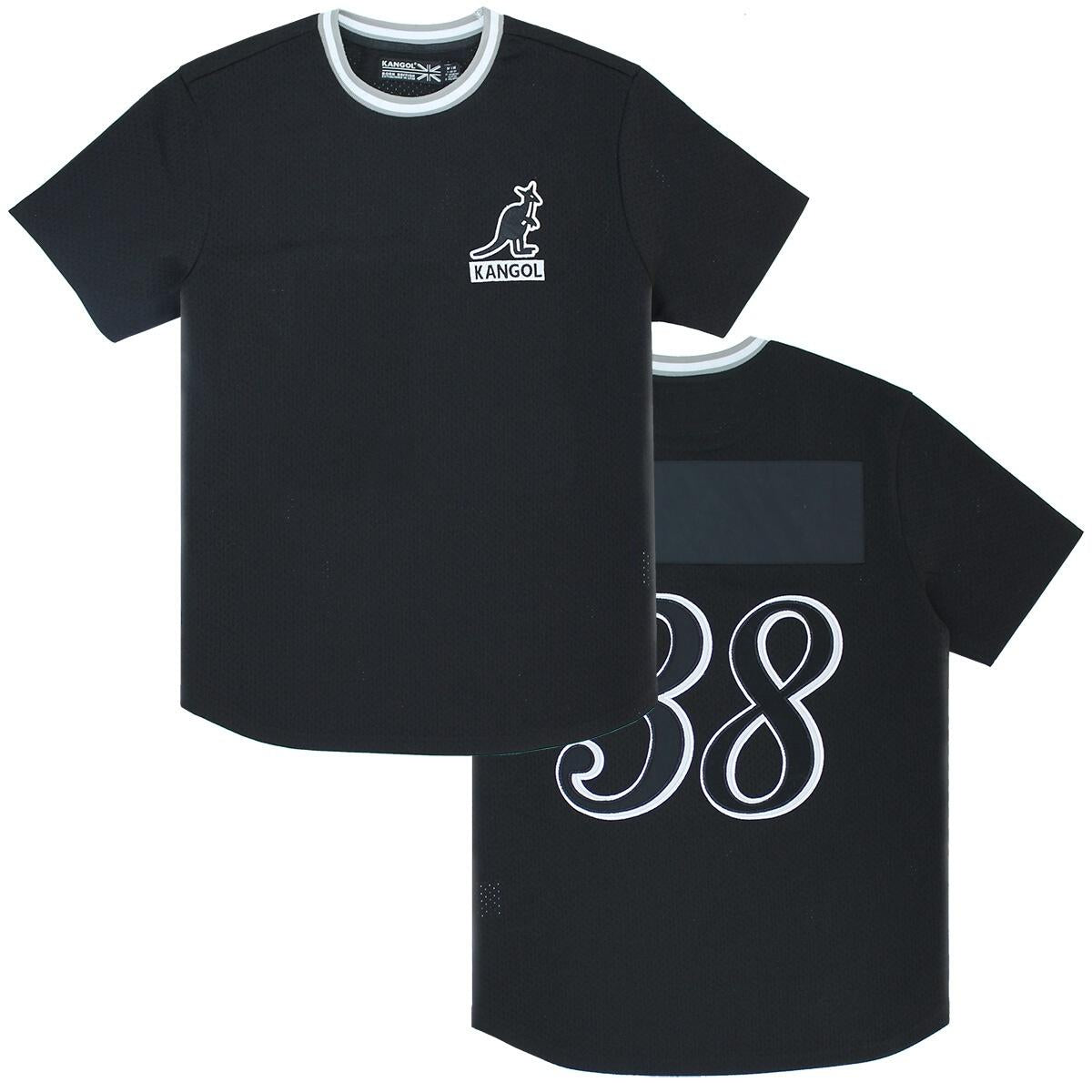 KANGOL MEN'S T-SHIRT/SHORTS BASKETBALL JERSEY SET (BLACK)
