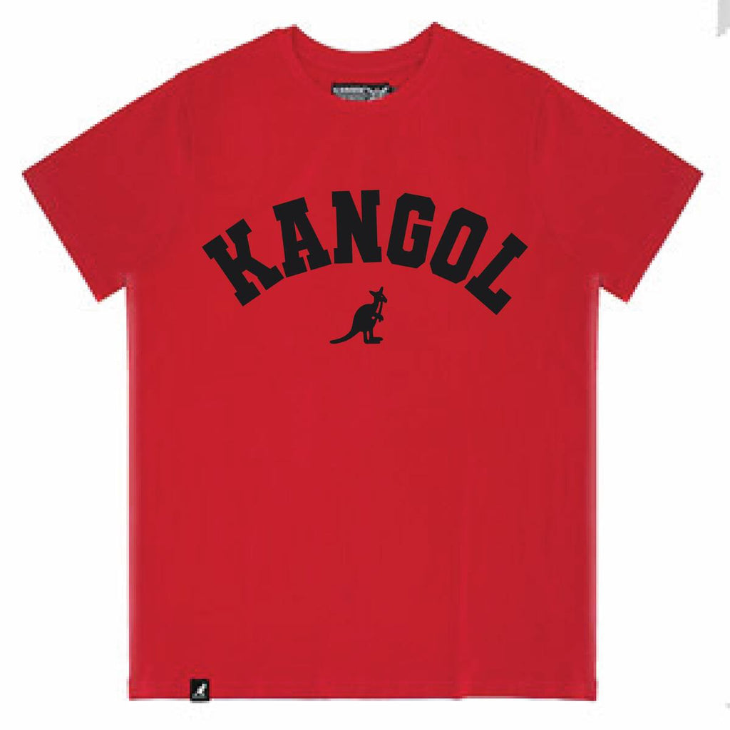 KANGOL MEN'S T-SHIRT/SHORTS PRINTED SHIRT SET (RED)