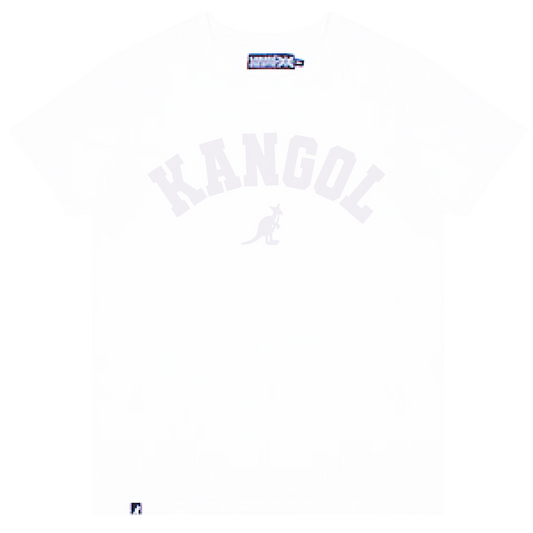 KANGOL MEN'S T-SHIRT/SHORTS PRINTED SHIRT SET (WHITE)