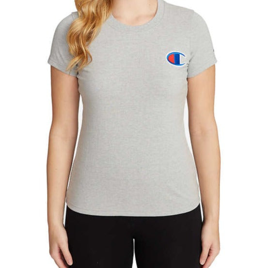 CHAMPION C PATCH WOMEN TEE GREY