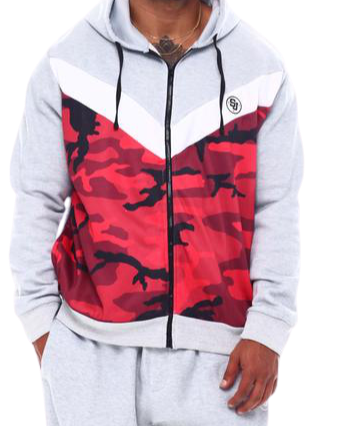 SEAN JOHN MEN'S BIG & TALL TRACK SET (RED/GREY)