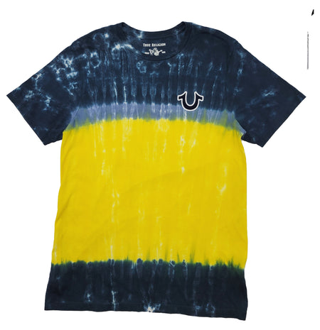 HORIZONTAL TIE DYE SS CREWNECK TEE