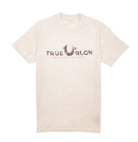 TRUE RELIGION FOIL LOGO CREW NECK TEE (TAPIOCA)