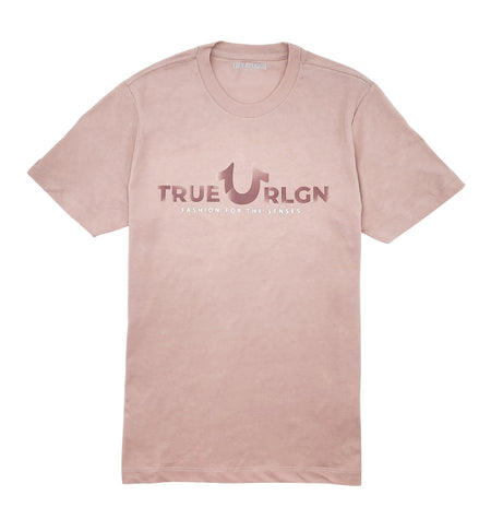 TRUE RELIGION FOIL LOGO CREW NECK TEE (WOODROSE)