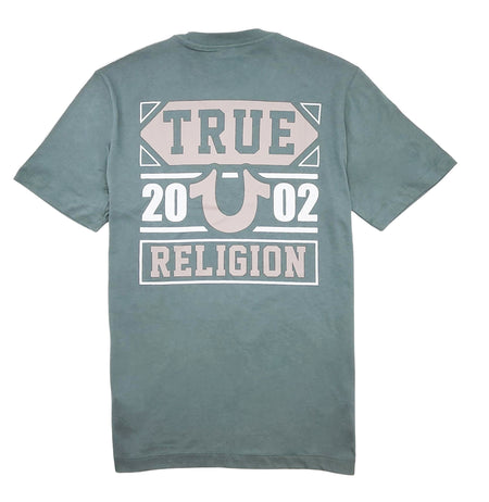 TRUE RELIGION TIERED LOGO TEE (BALSAM GREEN)