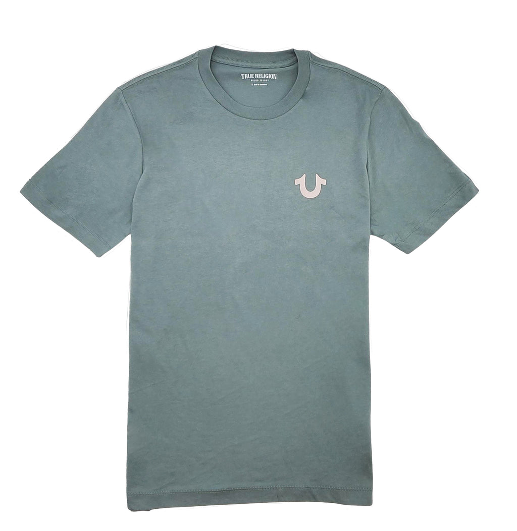 TRUE RELIGION TIERED LOGO TEE (BALSAM GREEN)