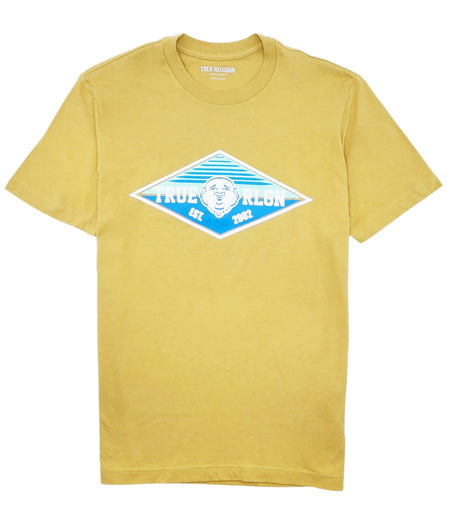 TRUE RELIGION BUDDHA FACE LOGO TEE (ANTIQUE GOLD)