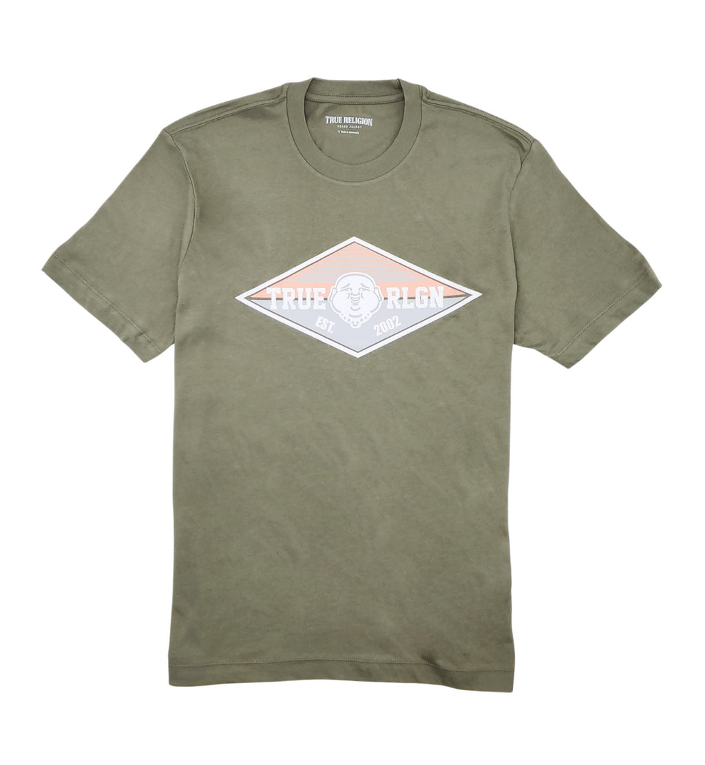 TRUE RELIGION BUDDHA FACE LOGO TEE (OLIVE)