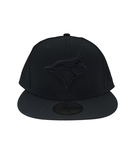 MEN'S TORONTO BLUE JAYS 5950 FITTED BLACK ON BLACK HAT