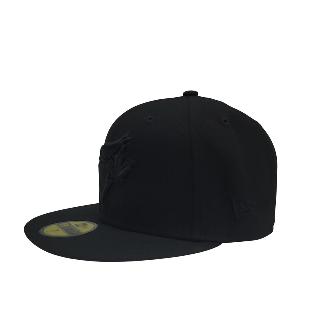 MEN'S TORONTO BLUE JAYS 5950 FITTED BLACK ON BLACK HAT