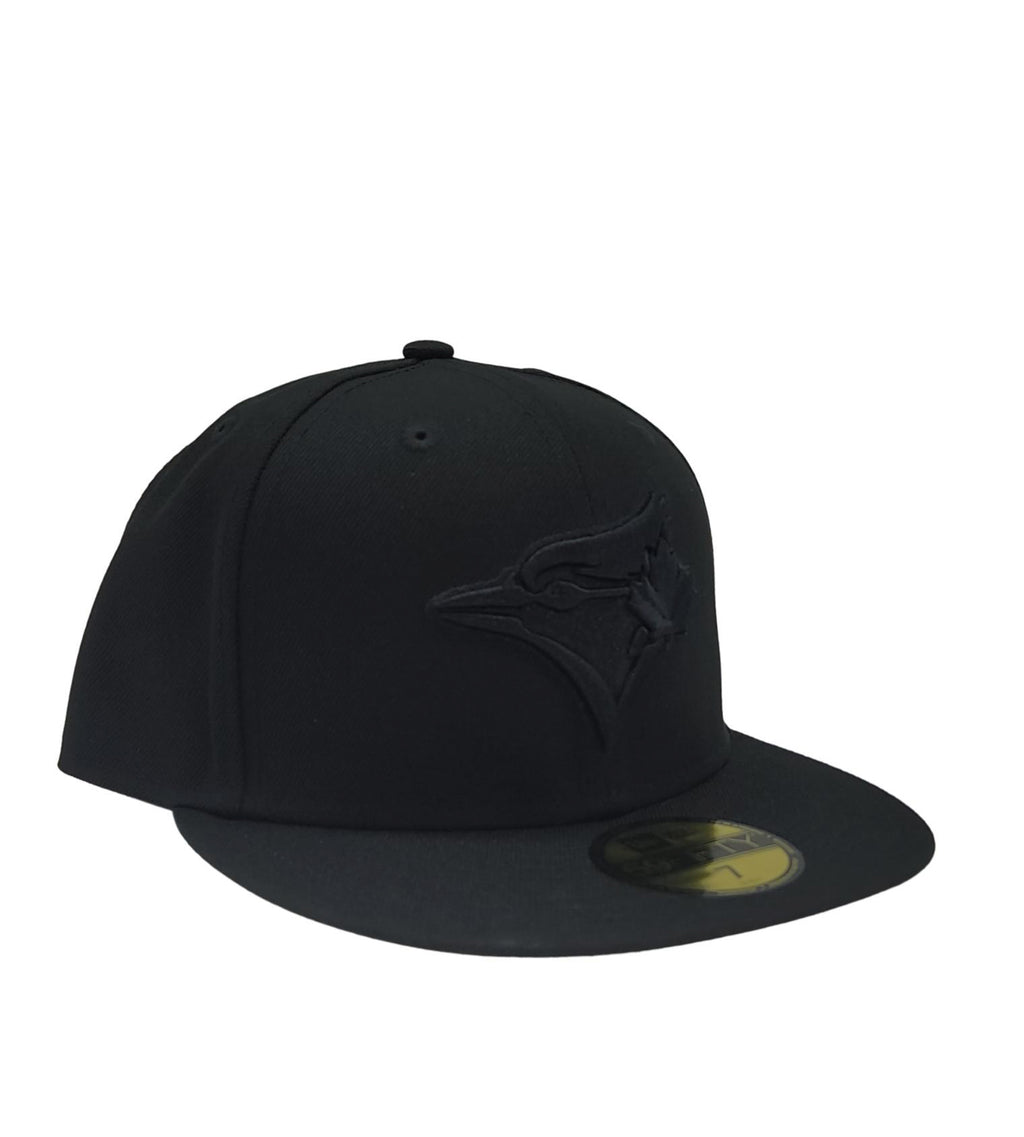 MEN'S TORONTO BLUE JAYS 5950 FITTED BLACK ON BLACK HAT