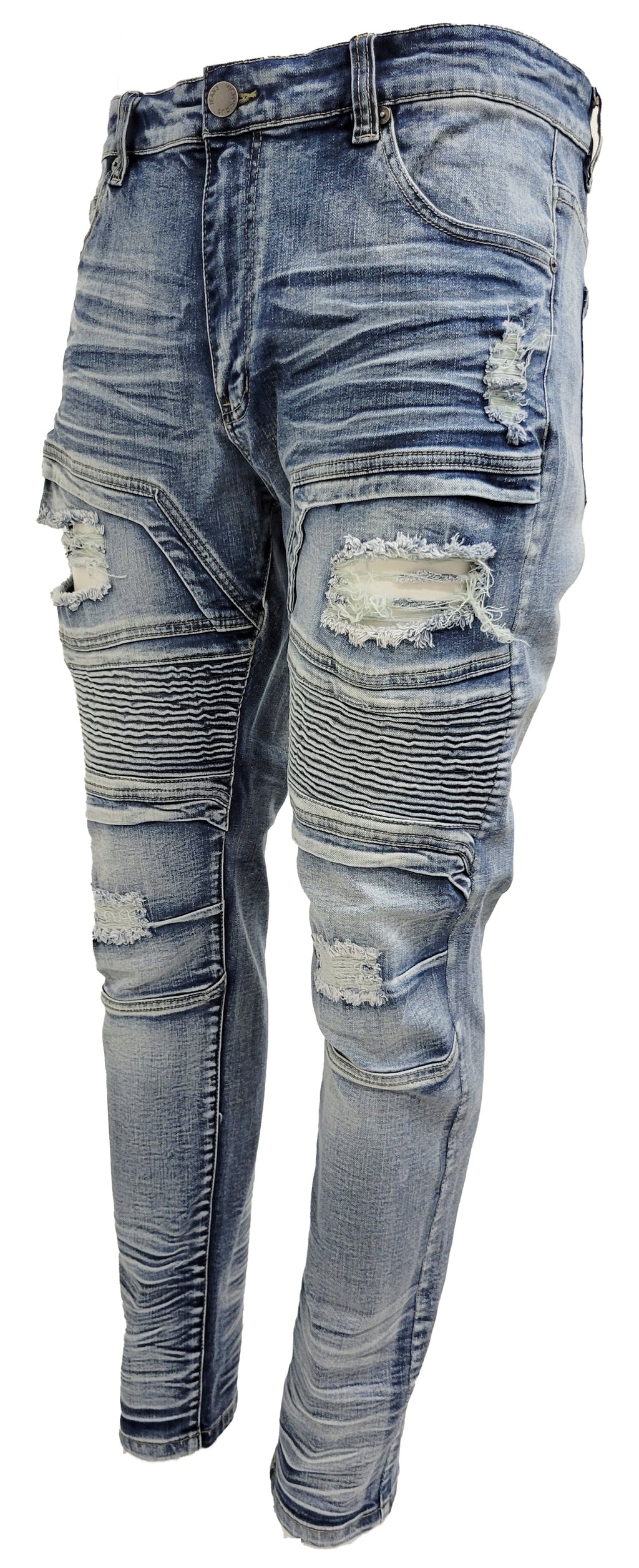 VICTORIOUS FASHION BIKER DENIM JEANS