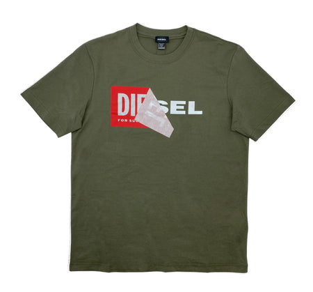 DIESEL MEN'S T-SHIRT (OLIVE)