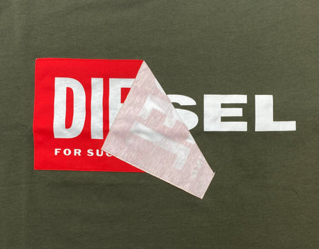 DIESEL MEN'S T-SHIRT (OLIVE)