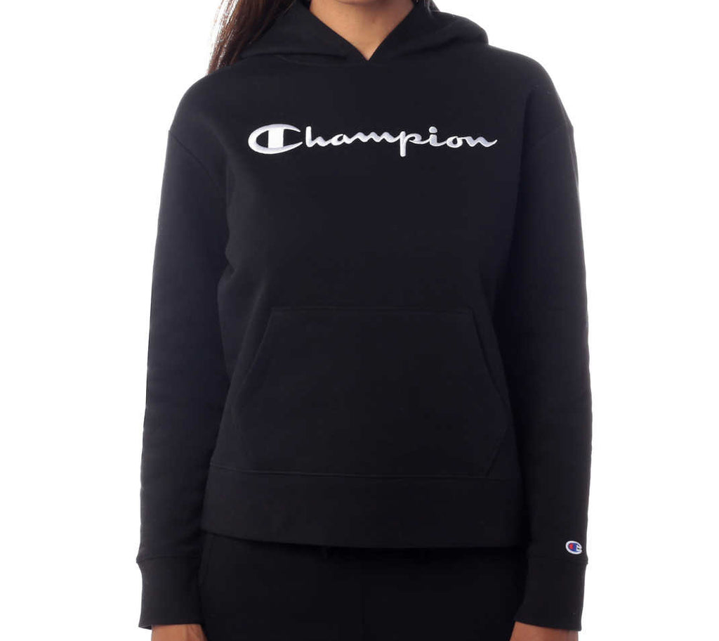 CHAMPION WOMEN'S FLEECE HOODIE (BLACK)