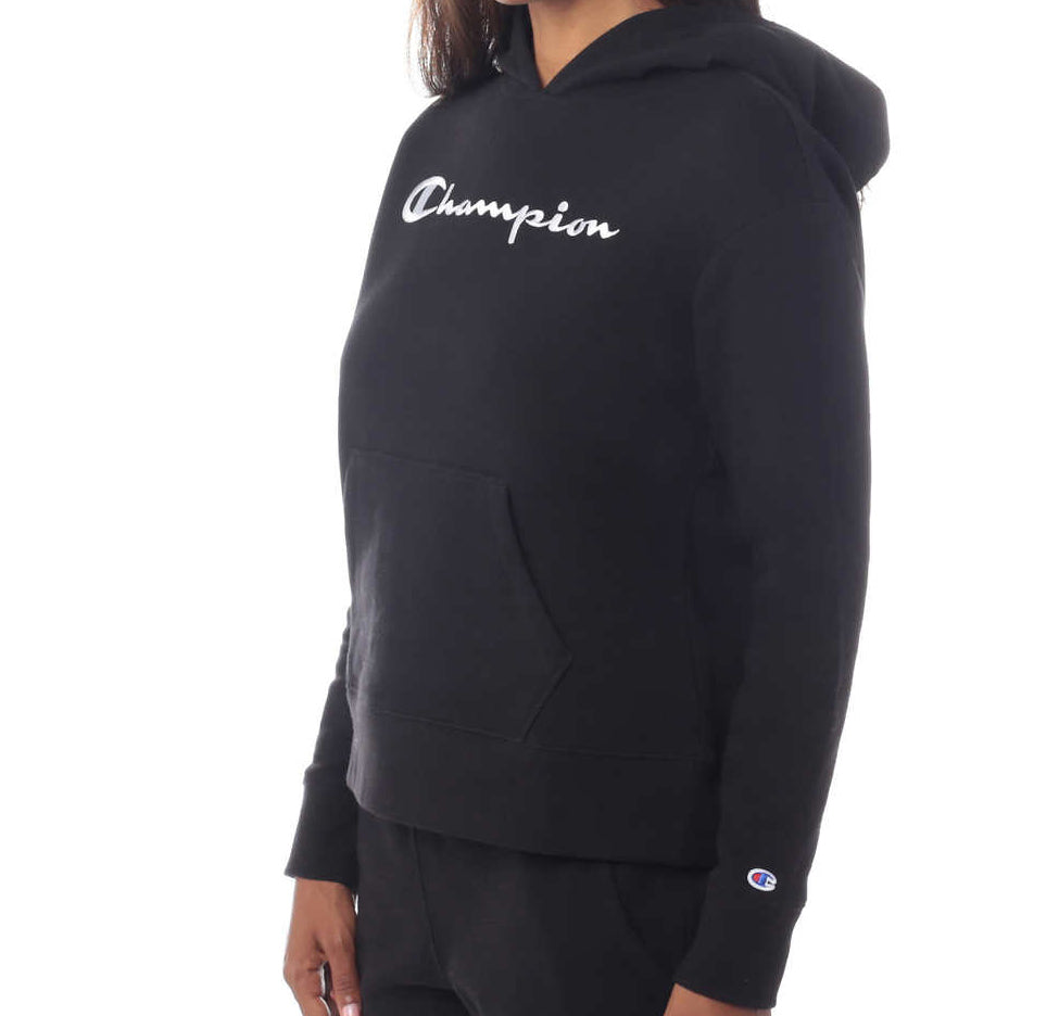 CHAMPION WOMEN'S FLEECE HOODIE (BLACK)