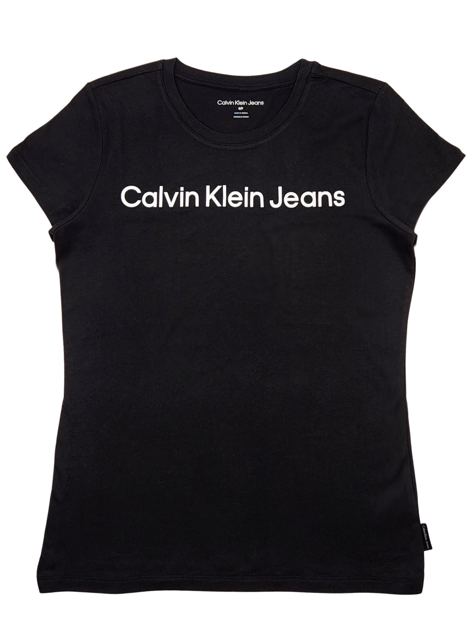 CALVIN KLEIN JEANS WOMEN'S LOGO T-SHIRT (BLACK)