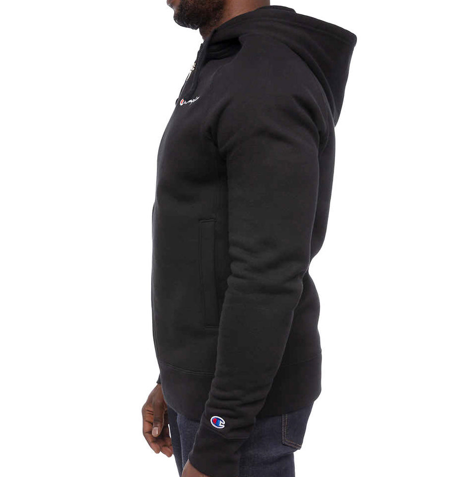 CHAMPION MEN'S FULL ZIP UP HOODIE (BLACK)