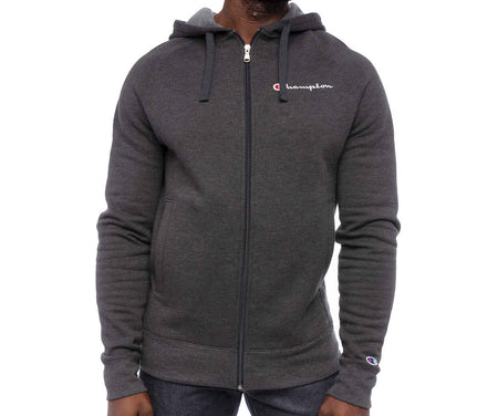 CHAMPION MEN'S FULL ZIP UP HOODIE (DARK GREY)