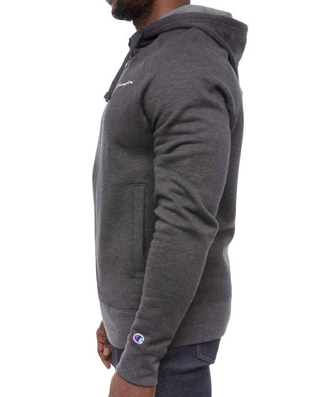 CHAMPION MEN'S FULL ZIP UP HOODIE (DARK GREY)