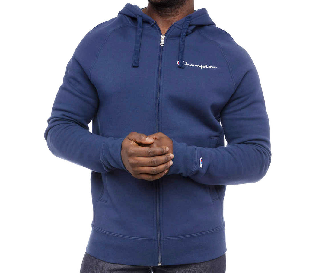 CHAMPION MEN'S FULL ZIP UP HOODIE (NAVY)