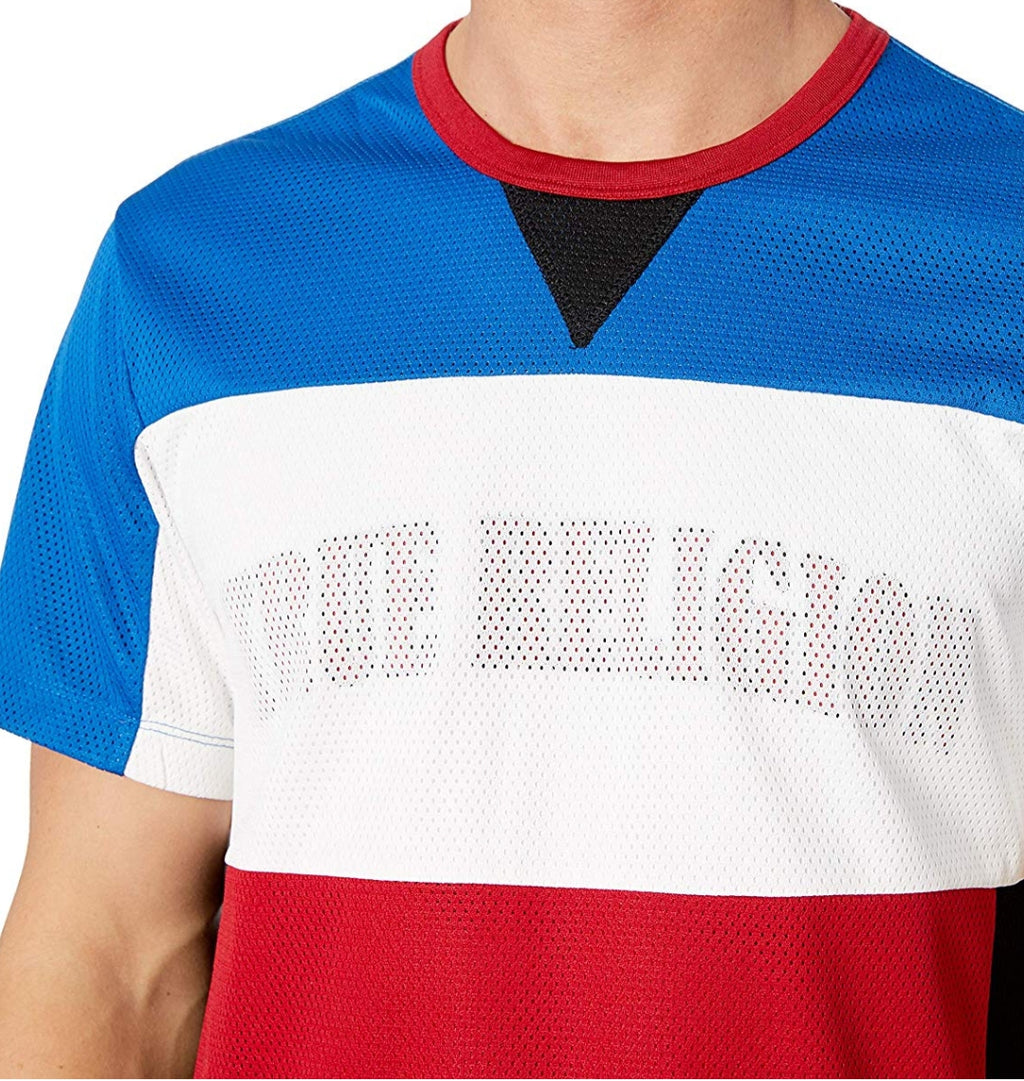 TRUE RELIGION MESH COLOR BLOCKED TEE