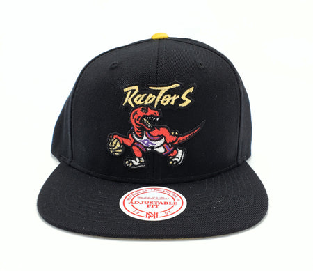 RAPTORS DINO LOGO BLACK SNAPBACK HAT