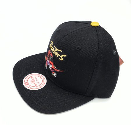 RAPTORS DINO LOGO BLACK SNAPBACK HAT