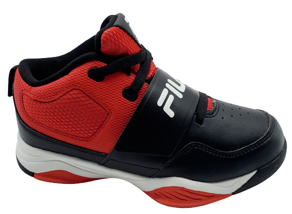 KIDS FILA SKYBUZZER SHOES (Available in Red/Black and White/Navy) RED-BLACK
