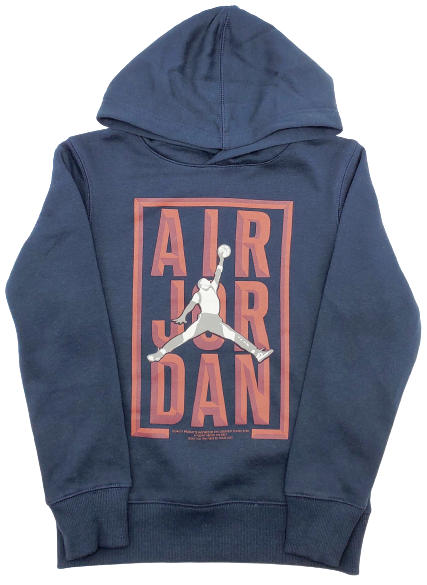 JUMPMAN AIR JORDAN KIDS HOODIE (SMALL- X-LARGE) (NAVY) NAVY