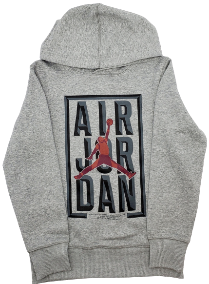 JUMPMAN AIR JORDAN KIDS HOODIE (SMALL- X-LARGE) (GREY) GREY