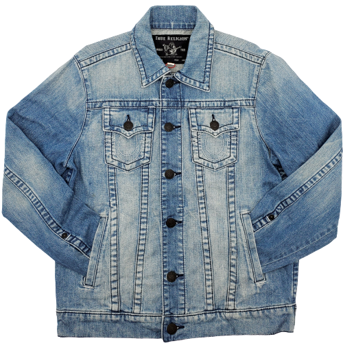 TRUE RELIGION TRUCKER DENIM JACKET LT BLUE